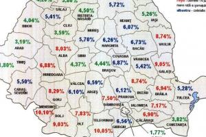 Harta somajului in Romania. foto: ajofm.ro